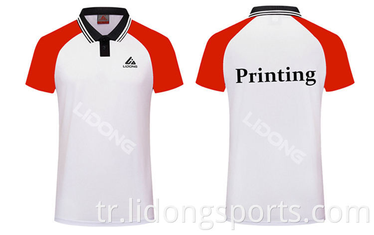 Lidong Son Yeni Tasarım Süblime Rahat Boş Polo Gömlek Özel Spor T Gömlek